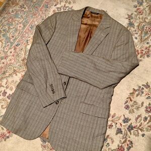 Brooks Brothers Brown Houndstooth Madison Wool Blazer Men’s 42L EUC